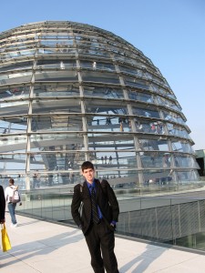 Me on the roof of the Bundestag with the Bundestag Dome