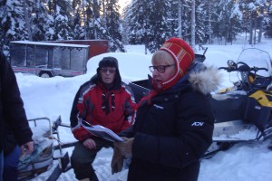 Anna-Margith (reading the poem in Sámi) and her husband Isaac. 