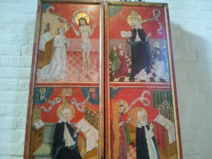 St. Birgitta's life story through pictures.  It's fascinating to see the mystical influence of John at work in the pictures: note how "The Word" is literally coming out of her mouth.