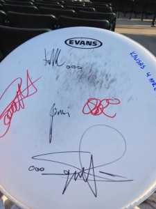 Signed drum skin from the band!
