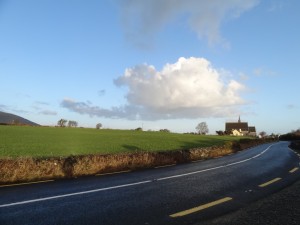 The road into Ballyvaughn from the direction of the college.