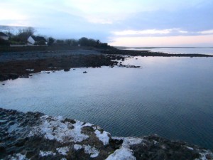 A view from Galway Bay, which is across the street from our cottages.