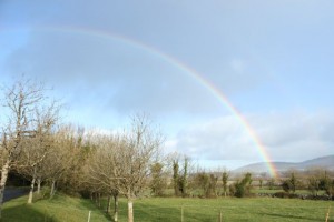 The rainbow we saw from school.  Looks like Ballyvaughen is our pot of gold!