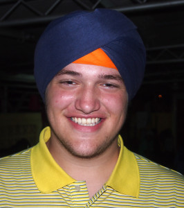 Joey in a Sikh Turban